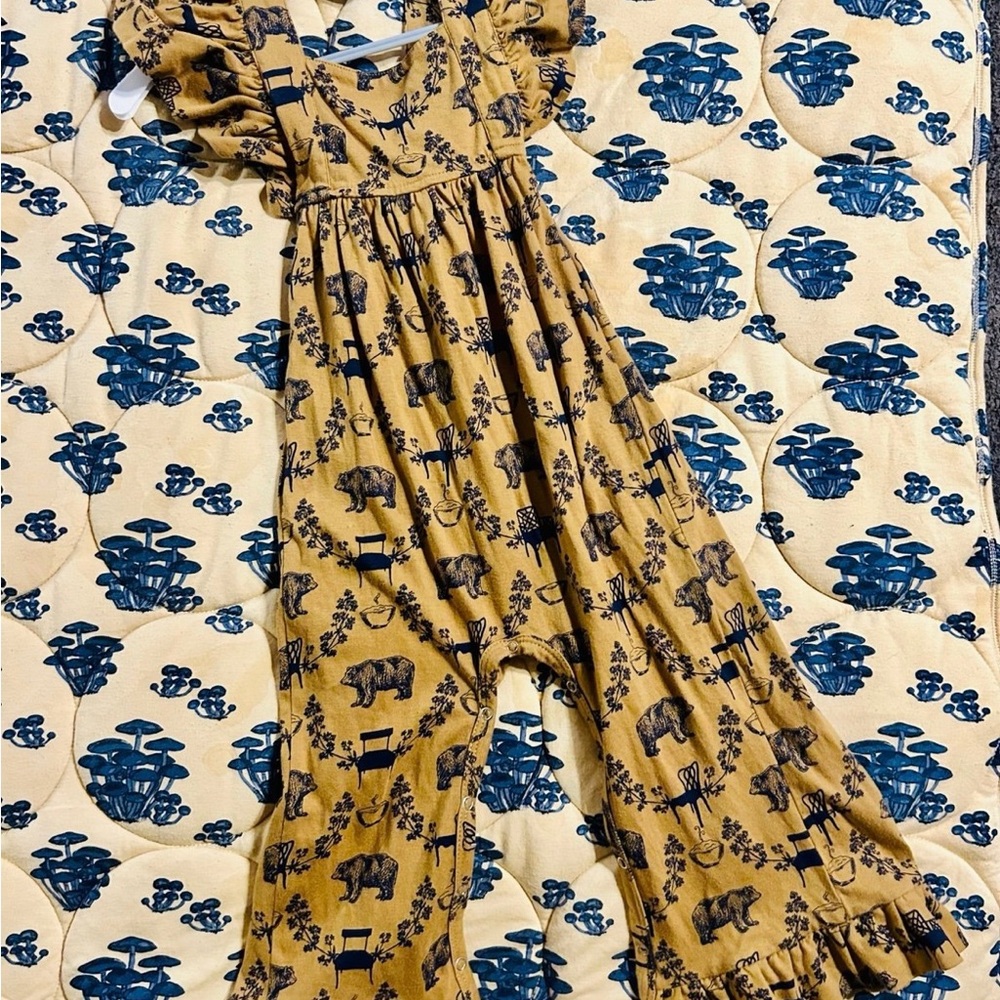 Kate Quinn 2T Ruffled Crossback Flared Leg Jumper EUC